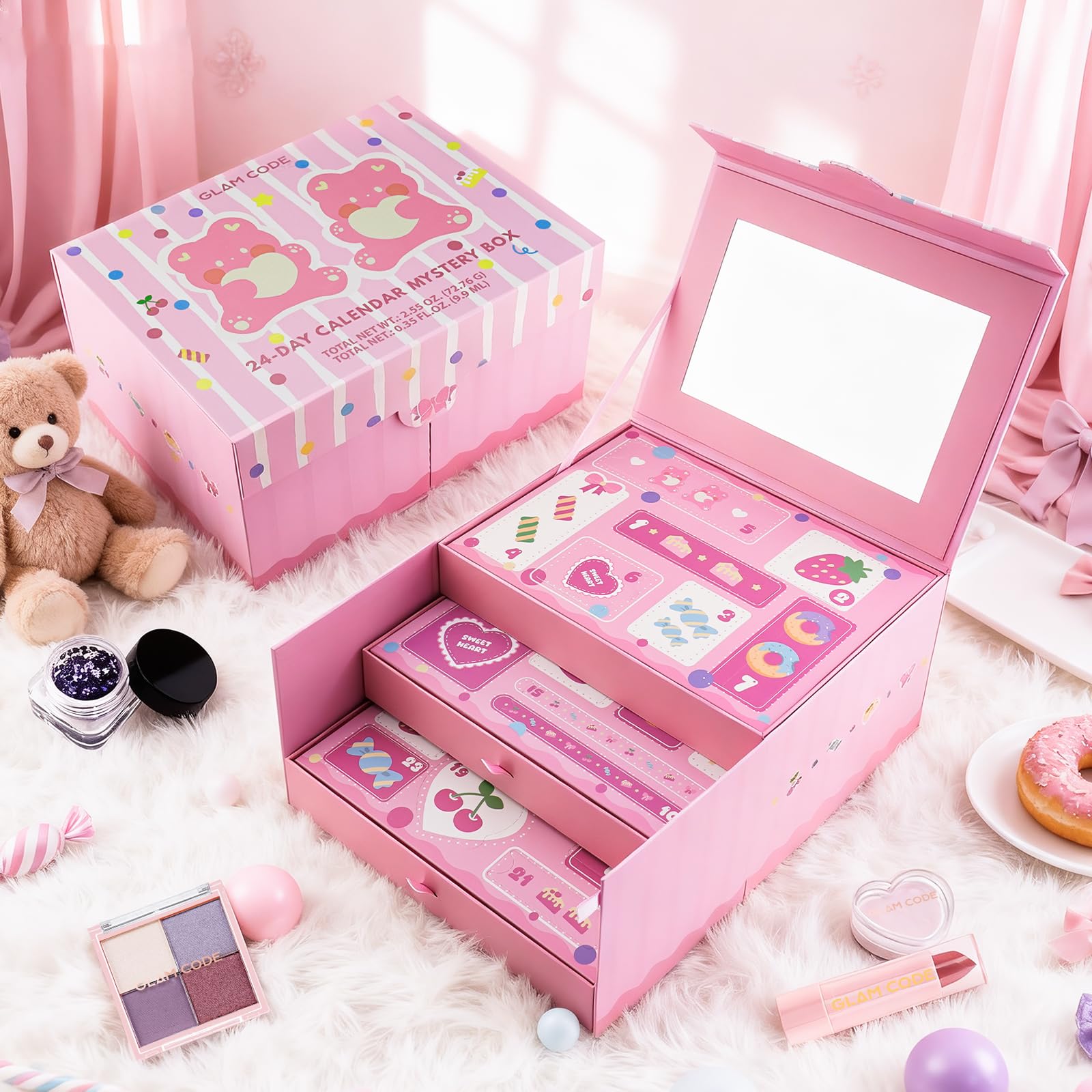 Amazon.com : Glam Code Makeup Kit for Girl, Birthday Advent